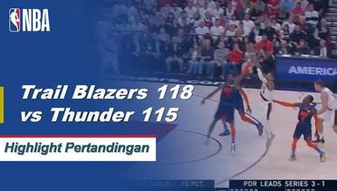 NBA | Cuplikan Hasil Pertandingan: Trail Blazers 118 vs Thunder 115