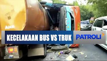 Tragis! Kecelakaan Maut Antara Bus dan Truk Kelapa Sawit di Lampung - Patroli