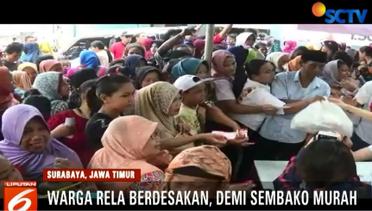 Warga Surabaya Rebutan Paket Sembako Murah - Liputan 6 Terkini