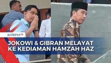 Jokowi Datang Bersama Gibran Melayat ke Rumah Duka Hamzah Haz