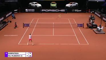 Match Highlights | Karolina Pliskova 2 vs 1 Tamara Korpatsch | WTA Porsche Tennis Grand Prix 2021