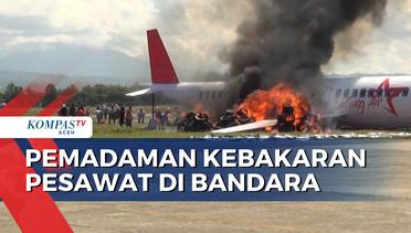 Pesawat Bintang Air Terbakar di Bandara SIM