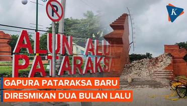 Baru Diresmikan, Gapura Alun-alun Pataraksa Depan Kantor Bupati Cirebon Ambruk