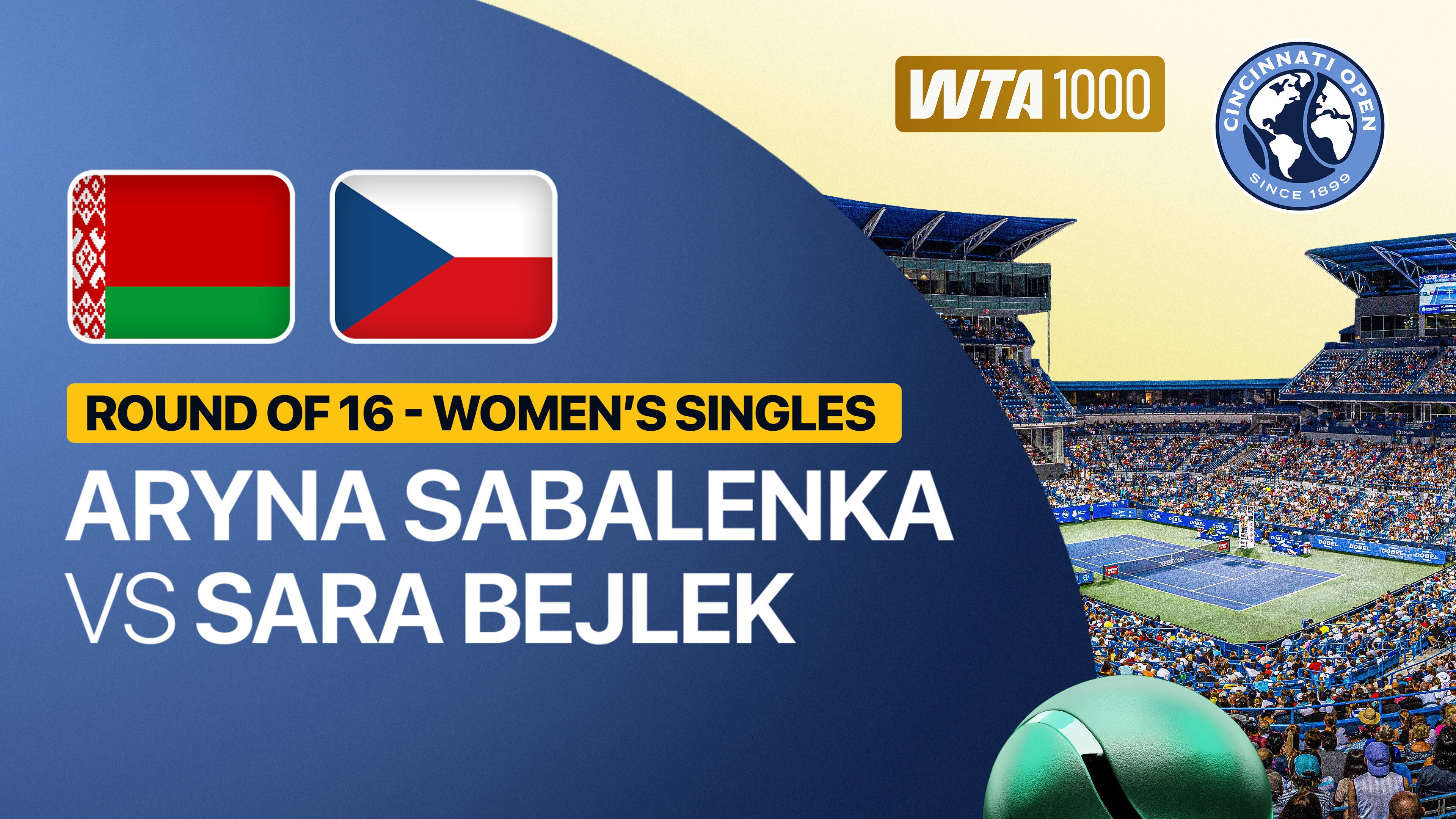 Aryna Sabalenka vs Sara Bejlek - Women's Singles Round of 16 | WTA 1000: Cincinnati Open 2026