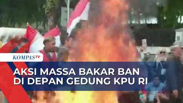 Unjuk Rasa Tolak Kecurangan Pemilu di Depan Kantor KPU, Jalan Imam Bonjol Ditutup Sementara