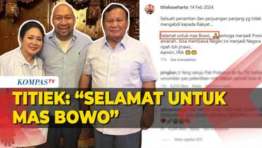 Ucapan Selamat Titiek ke Prabowo di Instagram jadi Sorotan