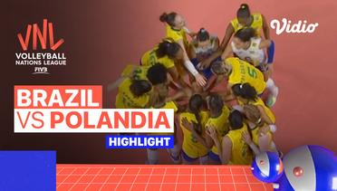 Match Highlights | Brazil vs Polandia | Women's Volleyball Nations League 2022