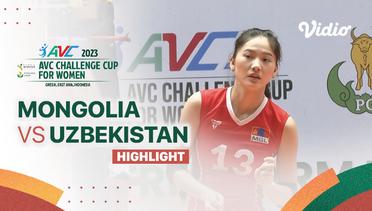 Highlights | Mongolia vs Uzbekistan | AVC Challenge Cup for Women 2023