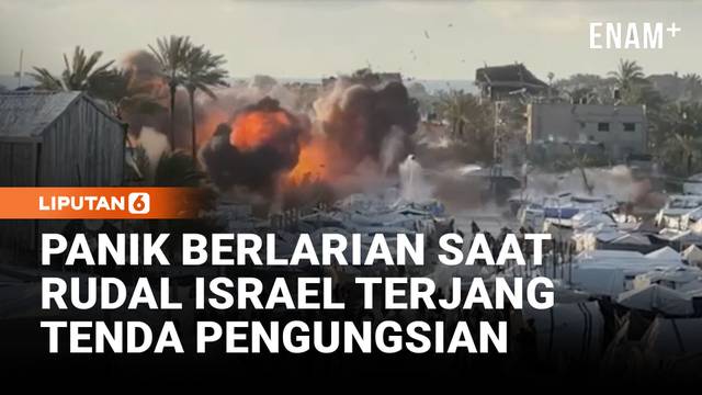 Mencekam, Serangan Israel Hantam Tenda Pengungsi Gaza