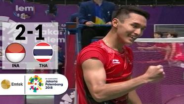 INA v THA - Badminton Tunggal Putra: Jonatan Christie v Khosit Phetpradab | Asian Games 2018