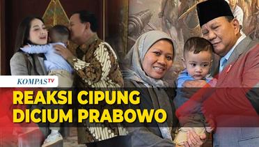 Menhan Prabowo Cium Rayyanza Cipung di Acara Makan Siang Bareng Artis