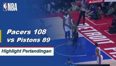 NBA I Cuplikan Pertandingan : Pacers 108 vs Pistons 89