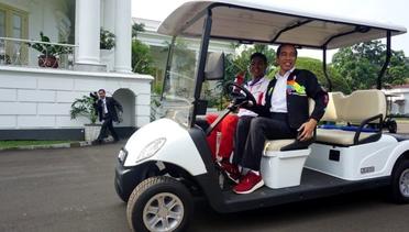 Saat Zohri Bahagia Melihat Kambing Presiden Jokowi