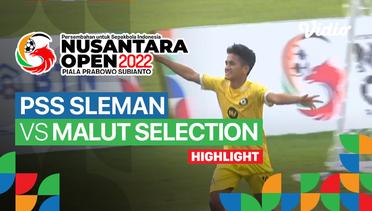Highlight - Perempat Final: PSS Sleman vs Malut Selection | Nusantara Open Piala Prabowo Subianto 2022