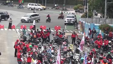 Unjuk rasa buruh kembali digelar, polisi cegah jalan ke Istana Merdeka