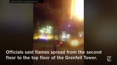 gedung  apartemen di london terbakar, 30 meninggal