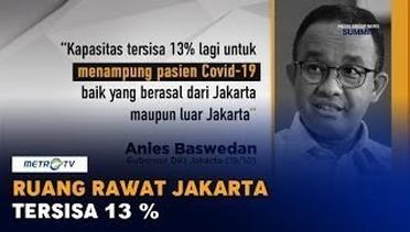 Ruang Rawat Pasien Covid-19 Jakarta Tersisa 13%