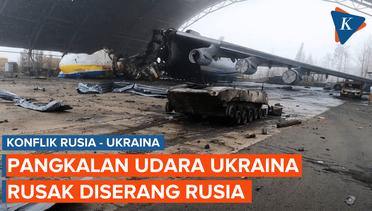Kerusakan Pangkalan Udara Ukraina Pasca Diserang Rusia