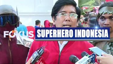 Superhero Indonesia Warnai Acara Penurunan Bendera Merah Putih - Fokus Pagi