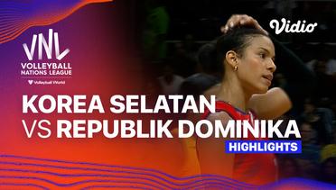 Korea Selatan vs Republik Dominika - Highlights | Women's Volleyball Nations League 2024