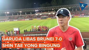 Garuda Libas Brunei 7-0 Tanpa Balas, Shin Tae Yong Malah Bingung