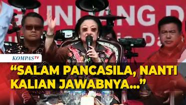 Momen Megawati Praktikkan Salam Pancasila: Tidak Mau Berdiri, Bukan Pancasilais!