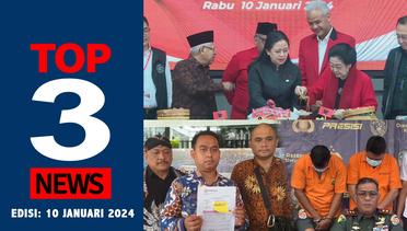 [TOP 3 NEWS] Jokowi Absen di HUT PDIP | Anies-Ganjar Dilaporkan ke Bawaslu | Kasus Kendaraan Curian