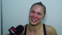 UFC 190- Ronda Rousey Backstage Interview