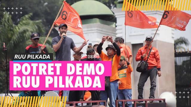 Demo RUU Pilkada di DPR RI, Mahasiswa Hingga Puluhan Artis Ikut Aksi - Reza Rahadian Jadi Sorotan