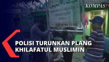 Polisi Cabut Plang Khilafatul Muslimin di Depan Rumah Warga, Pemilik Rumah Dimintai Keterangan