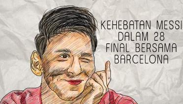 Kehebatan Messi dalam 28 Final Bersama Barcelona