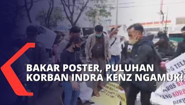 Bakar Sejumlah Poster, Puluhan Korban Penipuan Indra Kenz Ngamuk di Depan PN Tangerang