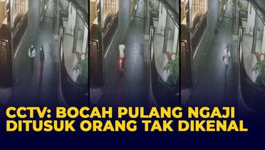Rekaman CCTV Bocah Pulang Mengaji Ditusuk Orang Tak Dikenal di Cimahi