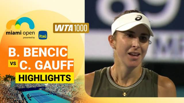 Quarter Finals: Belinda Bencic vs Coco Gauff - Highlight | WTA 1000: Miami Open presented by Itau 2026