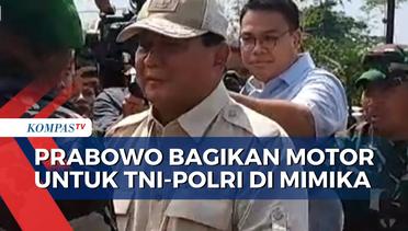 Menhan Prabowo Bagikan 1.270 Unit Motor untuk TNI dan Polri di Mimika