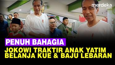 Momen Jokowi Traktir 40 Anak Yatim, Belanja Kue hingga Baju Lebaran di Atrium Senen, Penuh Bahagia