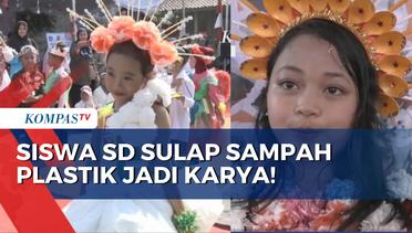 Keren! Siswa SD di Semarang Sulap Sampah Plastik Jadi Karya Seni
