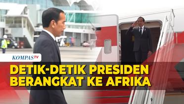Detik-detik Presiden Berangkat ke Afrika dengan Pesawat Kepresidenan RI dari Kualanamu