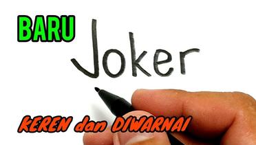Cara menggambar kata JOKER menjadi joker terbaru. MIRIP BANGET