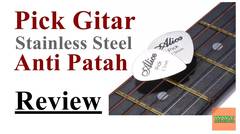 Review Pick Gitar Besi Anti Patah Stainless Steel aksesoris guitar