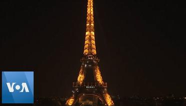 Eiffel Tower Lit Up to Thank French Health Care Workers