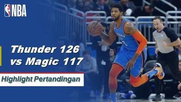 NBA I Cuplikan Hasil Pertandingan :  Thunder 126 vs Magic 117