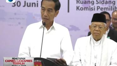 Sah, KPU Tetapkan Jokowi-Ma'ruf Amin Sebagai Presiden dan Wakil Persiden Terpilih - Fokus