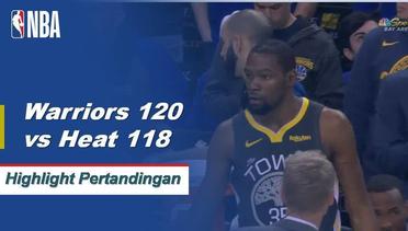 NBA I Cuplikan Pertandingan : Warriors 120 vs Heat 118