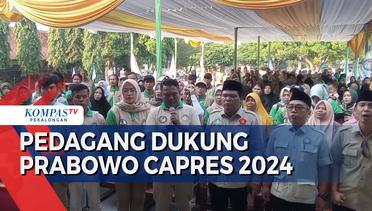 Ratusan Pedagang di Kabupaten Tegal Dukung Prabowo Subianto sebagai Capres 2024