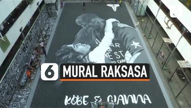 Seniman Filipina Ciptakan Mural Raksasa Kobe Bryant dan Gianna