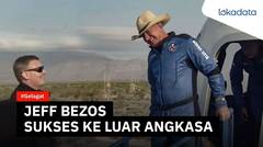 Jeff Bezos, orang terkaya di dunia sukses terbang ke luar angkasa