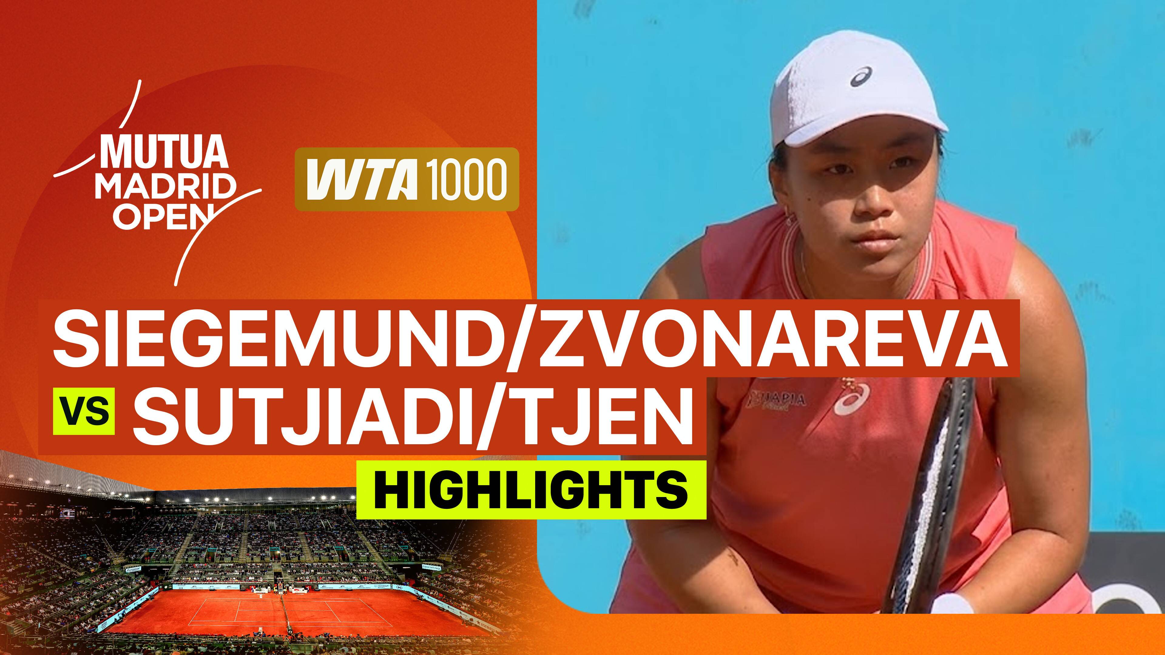 Laura Siegemund/Vera Zvonareva vs Aldila Sutjiadi/Janice Tjen - Women's Doubles Quarterfinals | WTA 1000: Mutua Madrid Open 2026