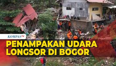 Begini Penampakan Udara Dampak Longsor di Kampung Sirnasari Bogor, Timpa 5 Rumah