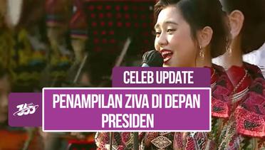 Ziva Magnolya Tampil Menyanyi pada perayaan Hari Kemerdekaan Republik Indonesia di Istana Negara